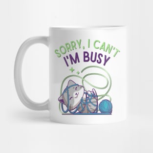 Sorry I can't I'm busy funny sarcastic messages sayings and quotes Mug